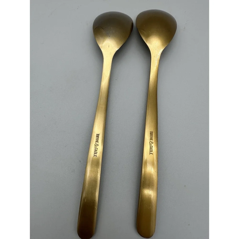Thyme & Table Matte Gold Flatware 13 Pc Replacement Lot Forks Spoons